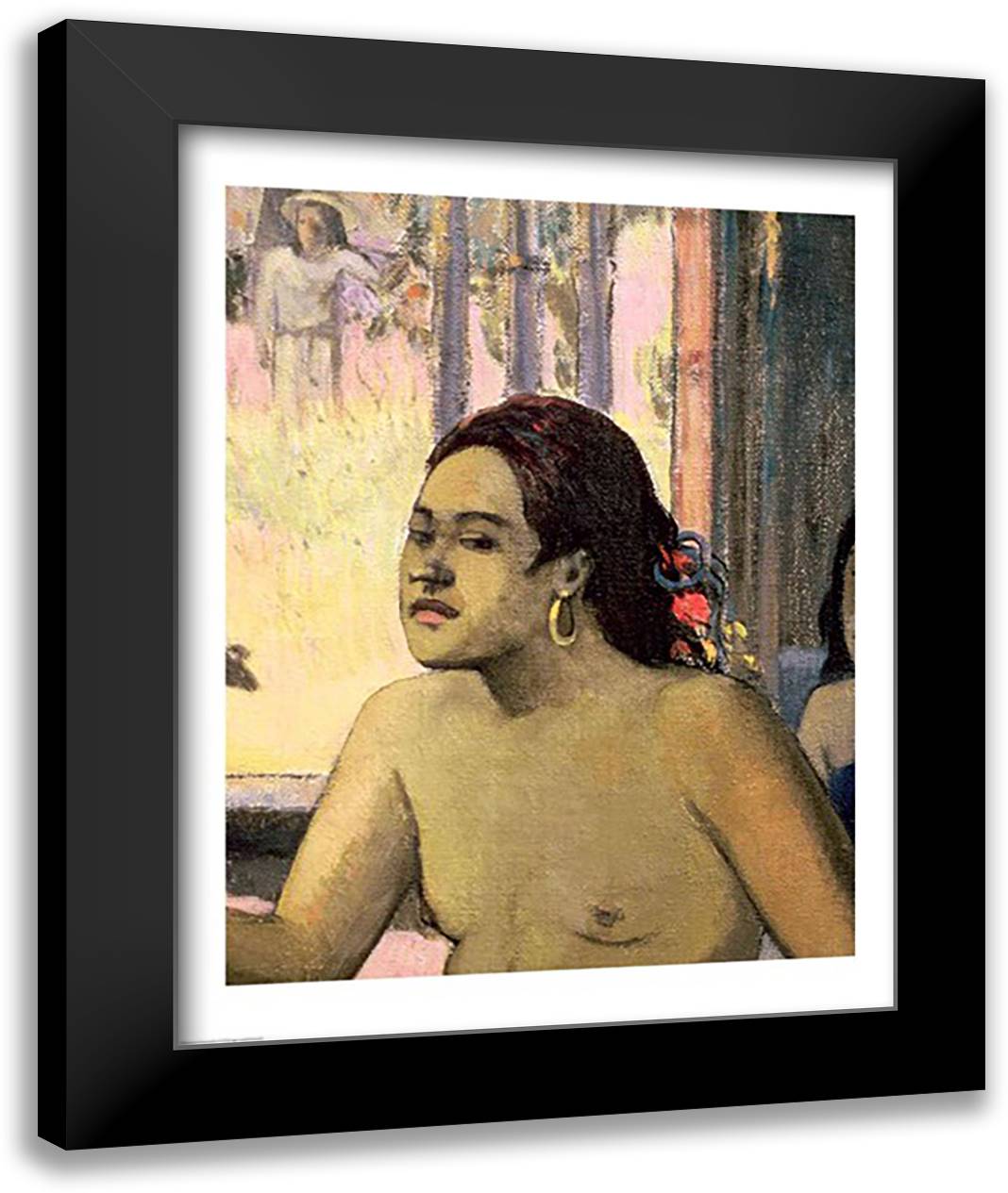 Eiaha Ohipa, detail 22x28 Black Modern Wood Framed Art Print Poster by Gauguin, Paul