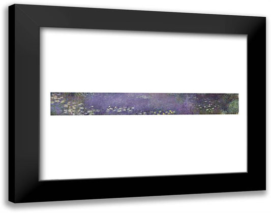 Waterlilies: Morning, 1914-18 28x22 Black Modern Wood Framed Art Print Poster by Monet, Claude