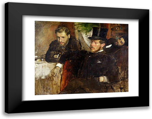 Jeantaud, Linet and Laine, 1871 28x22 Black Modern Wood Framed Art Print Poster by Degas, Edgar