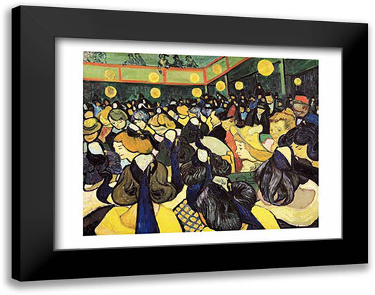 The Dance Hall at Arles, 1888 28x22 Black Modern Wood Framed Art Print Poster by Van Gogh, Vincent