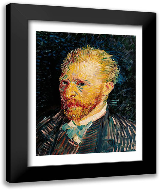 Self Portrait, 1887 22x28 Black Modern Wood Framed Art Print Poster by Van Gogh, Vincent
