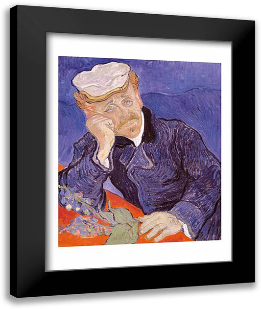Dr. Paul Gachet, 1890 22x28 Black Modern Wood Framed Art Print Poster by Van Gogh, Vincent