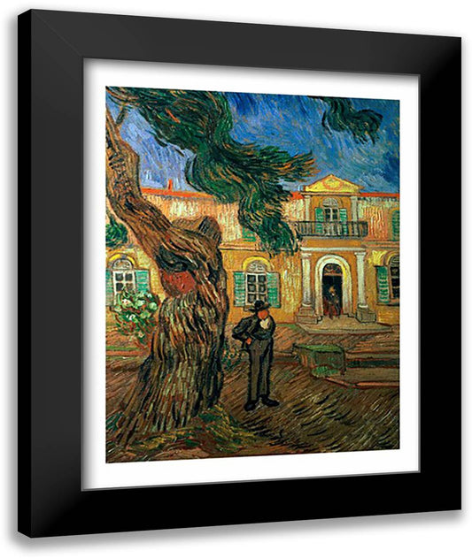 St. Paul's Hospital, St Remy, 1889 22x28 Black Modern Wood Framed Art Print Poster by Van Gogh, Vincent