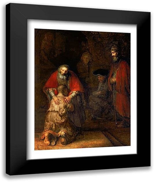 Return of the Prodigal Son, c.1668 22x28 Black Modern Wood Framed Art Print Poster by Rembrandt