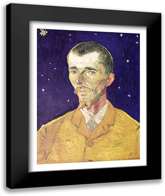 Portrait of Eugene Boch 22x28 Black Modern Wood Framed Art Print Poster by Van Gogh, Vincent