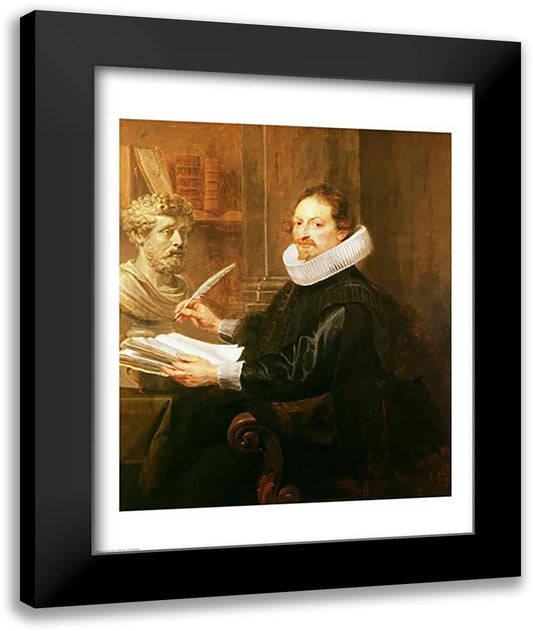 Jan Gaspar Gevartius, c.1628 22x28 Black Modern Wood Framed Art Print Poster by Rubens, Peter Paul