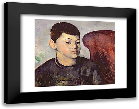 Portrait of the artist's son, 1881-82 28x22 Black Modern Wood Framed Art Print Poster by Cezanne, Paul