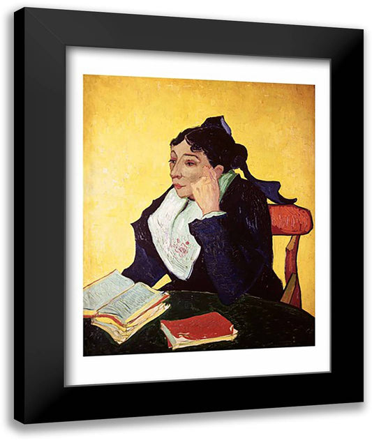 L'Arlesienne 22x28 Black Modern Wood Framed Art Print Poster by Van Gogh, Vincent