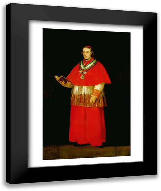 Cardinal Don Luis de Bourbon 22x28 Black Modern Wood Framed Art Print Poster by Goya, Francisco De