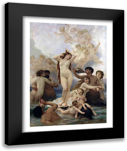 The Birth of Venus, 1879 22x28 Black Modern Wood Framed Art Print Poster by Bouguereau, William Adolphe