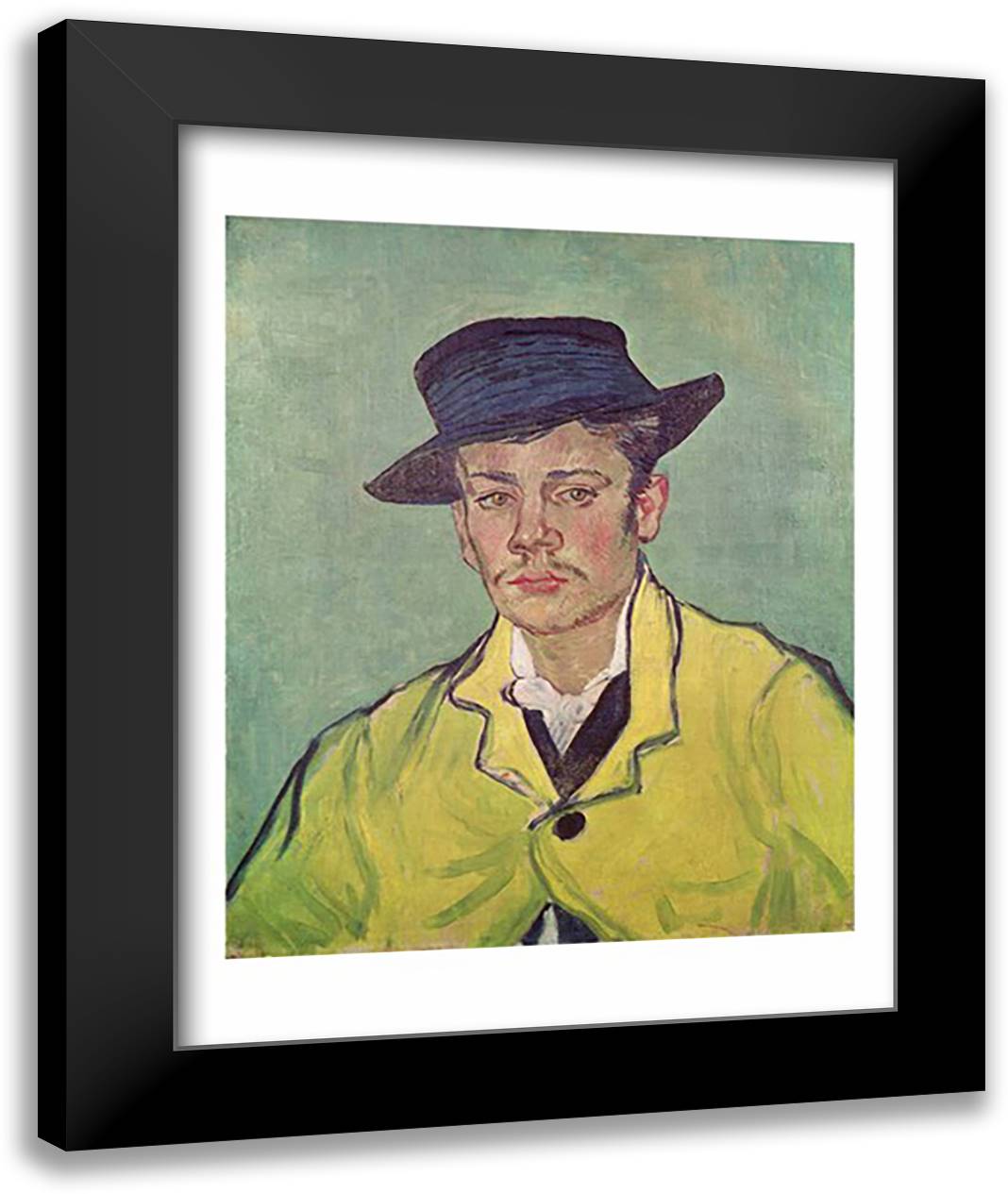 Portrait of Armand Roulin, 1888 22x28 Black Modern Wood Framed Art Print Poster by Van Gogh, Vincent
