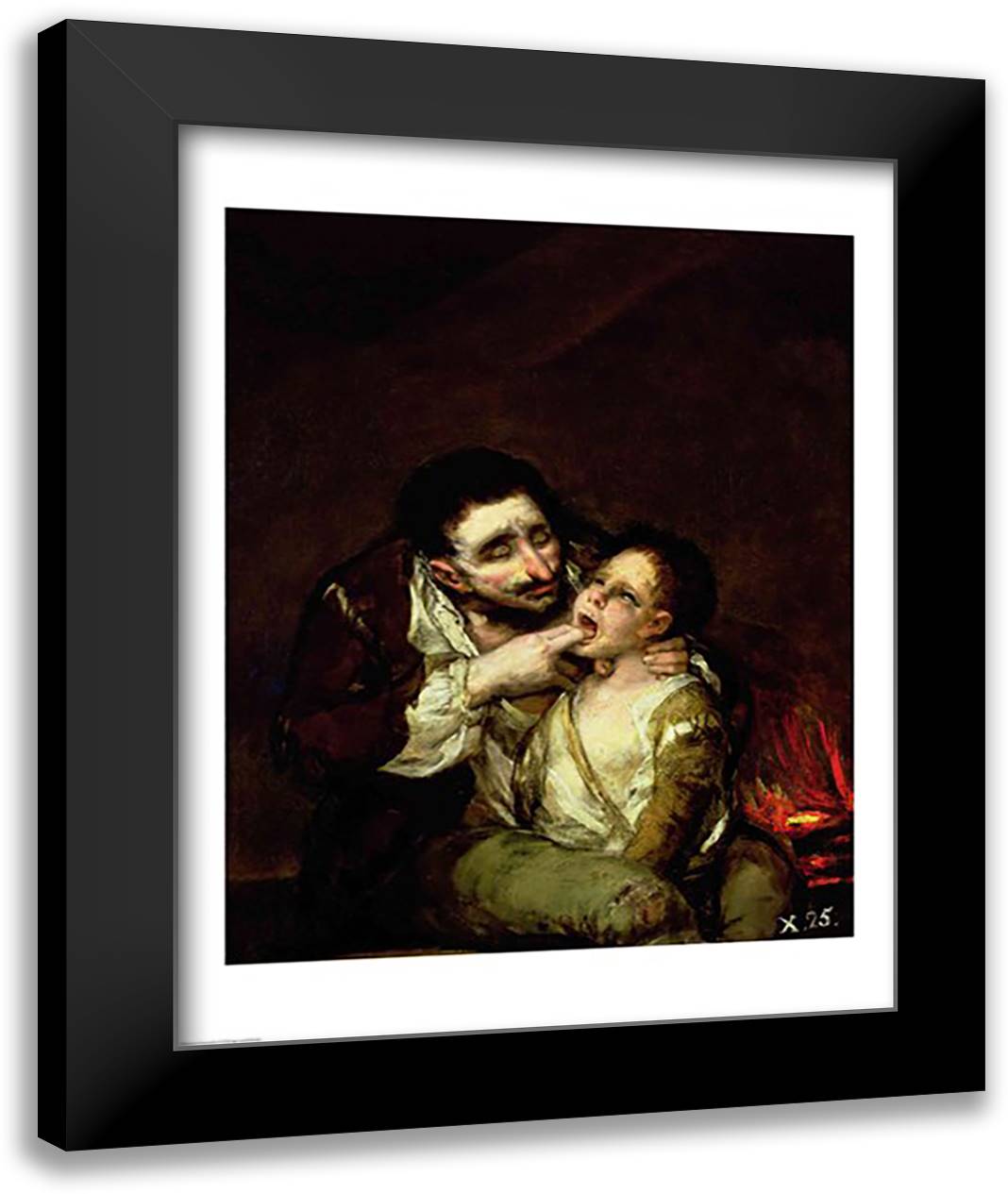 Lazarillo de Tormes, 1819 22x28 Black Modern Wood Framed Art Print Poster by Goya, Francisco De