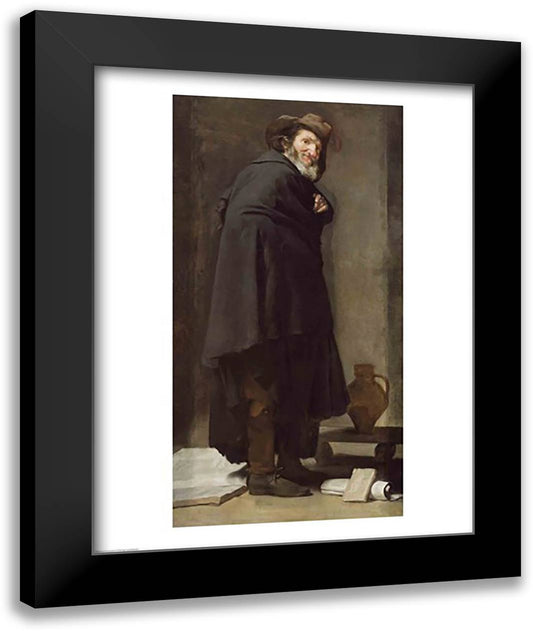 Menippus, 1640 22x28 Black Modern Wood Framed Art Print Poster by Velazquez, Diego