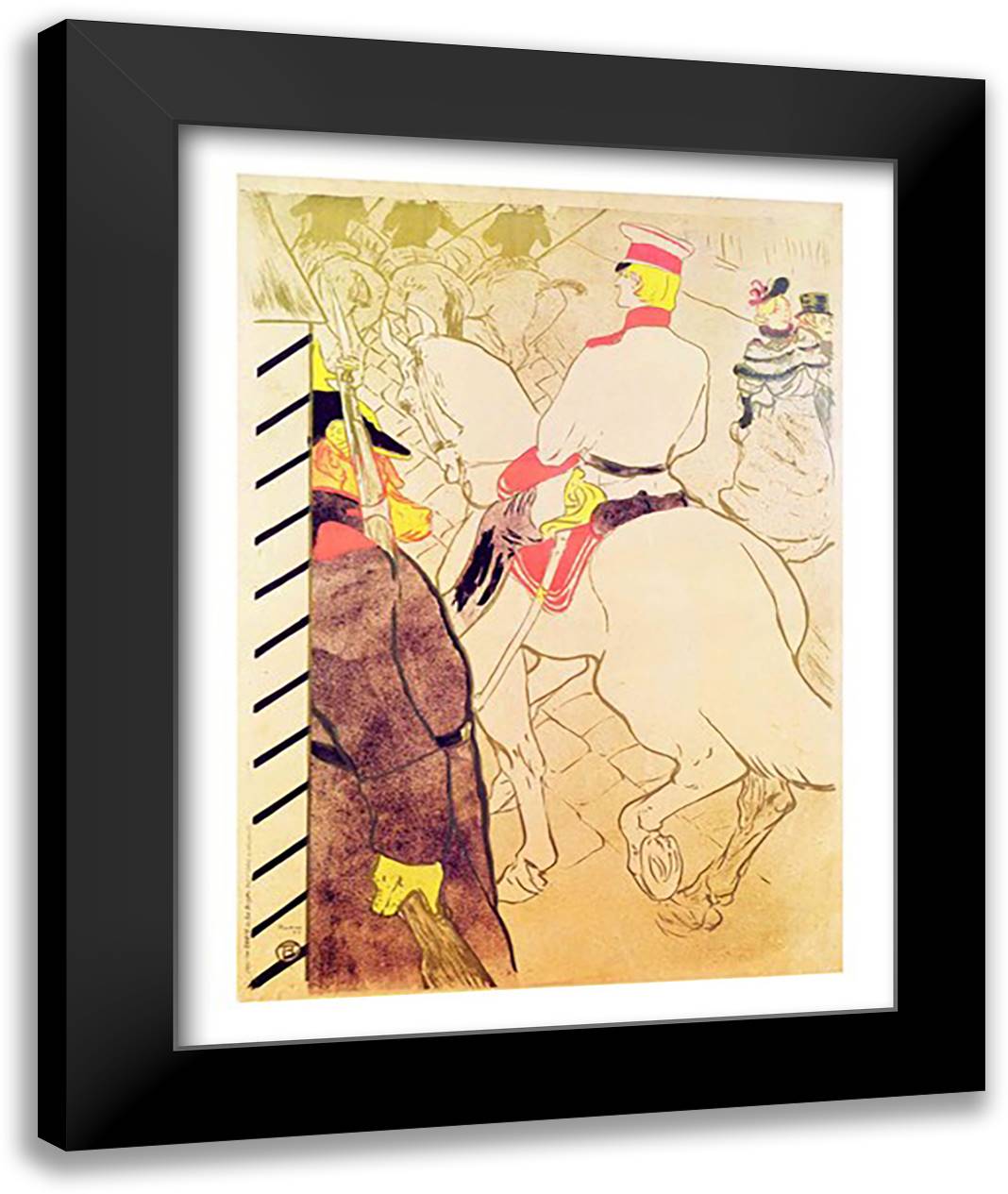 The German Babylon, 1894 22x28 Black Modern Wood Framed Art Print Poster by Toulouse-Lautrec, Henri de