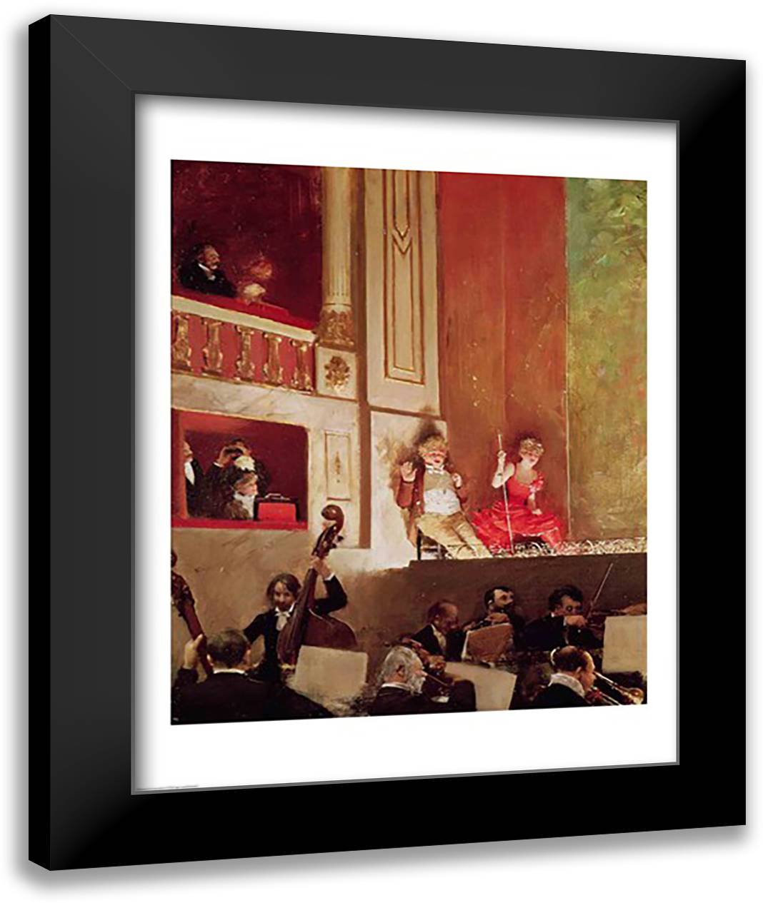 Revue at the Theatre des Varietes 22x28 Black Modern Wood Framed Art Print Poster by Beraud, Jean