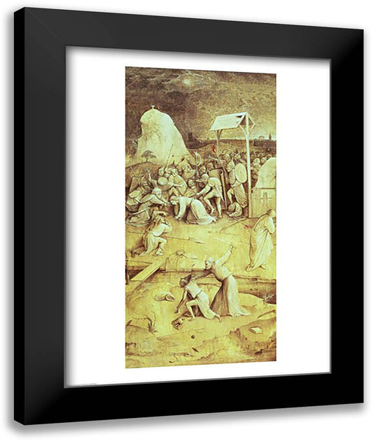 Christ on the Road to Calvary, from the Temptation of St. Anthony triptych 22x28 Black Modern Wood Framed Art Print Poster by Bosch, Hieronymus