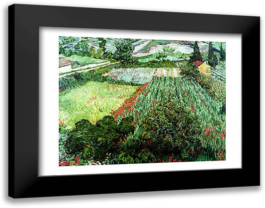 Field with Poppies, 1889 28x22 Black Modern Wood Framed Art Print Poster by Van Gogh, Vincent