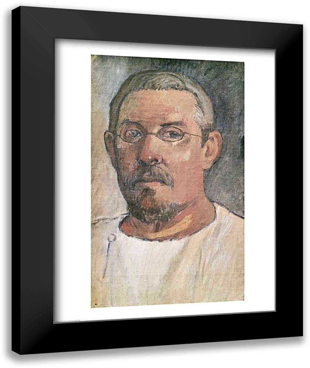 Self portrait, 1902 22x28 Black Modern Wood Framed Art Print Poster by Gauguin, Paul