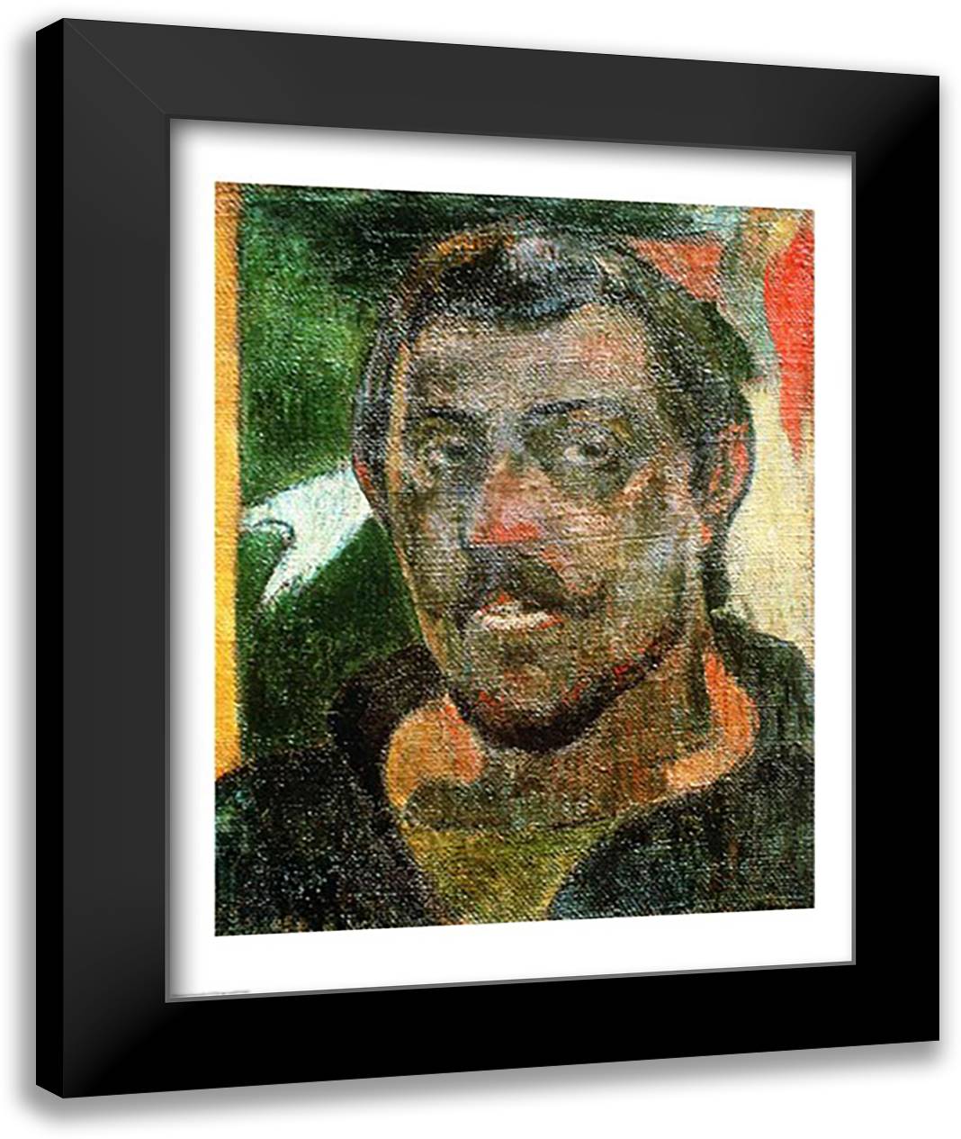 Self Portrait, 1890 22x28 Black Modern Wood Framed Art Print Poster by Gauguin, Paul