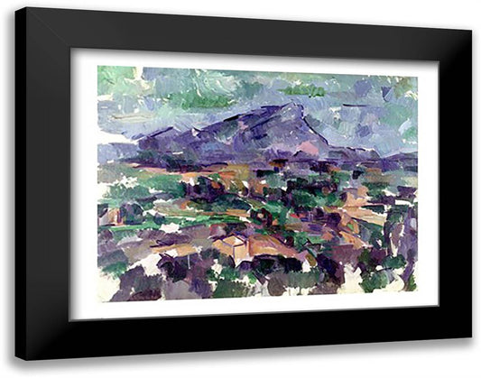 Montagne Sainte-Victoire 28x22 Black Modern Wood Framed Art Print Poster by Cezanne, Paul