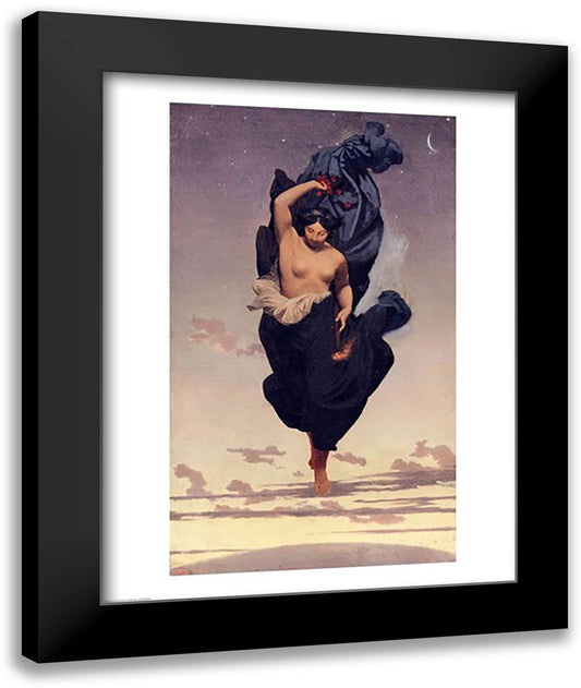 Night, c.1850-55 22x28 Black Modern Wood Framed Art Print Poster by Gerome, Jean Leon