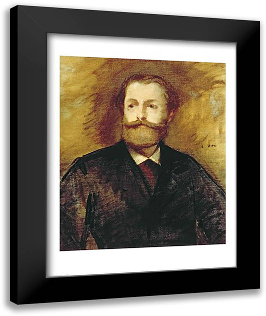 Portrait of Antonin Proust 22x28 Black Modern Wood Framed Art Print Poster by Manet, Edouard