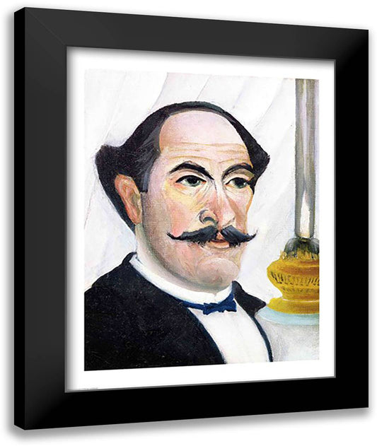 Self portrait 22x28 Black Modern Wood Framed Art Print Poster by Rousseau, Henri