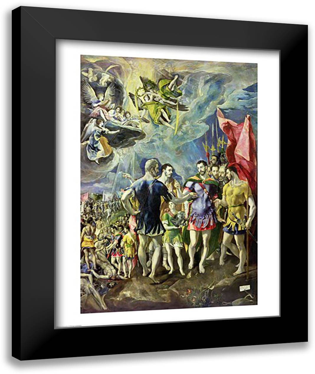 The Martyrdom of St. Maurice 22x28 Black Modern Wood Framed Art Print Poster by El Greco