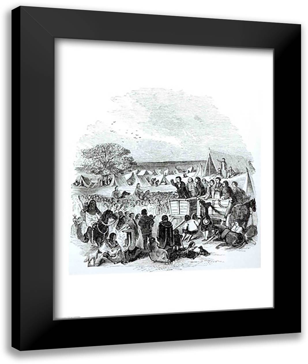 Joseph Smith Preaching in the Wilderness 22x28 Black Modern Wood Framed Art Print Poster