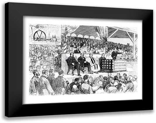 The Atlanta International Cotton Exposition: Opening Address by Governor Colquitt 28x22 Black Modern Wood Framed Art Print Poster