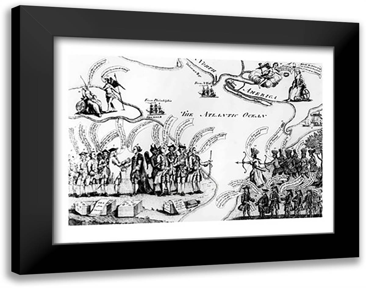 Liberty Triumphant 28x22 Black Modern Wood Framed Art Print Poster