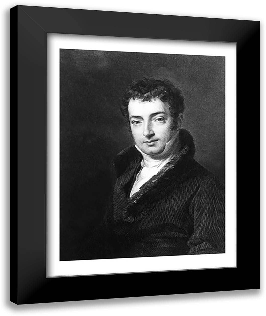 Washington Irving 22x28 Black Modern Wood Framed Art Print Poster