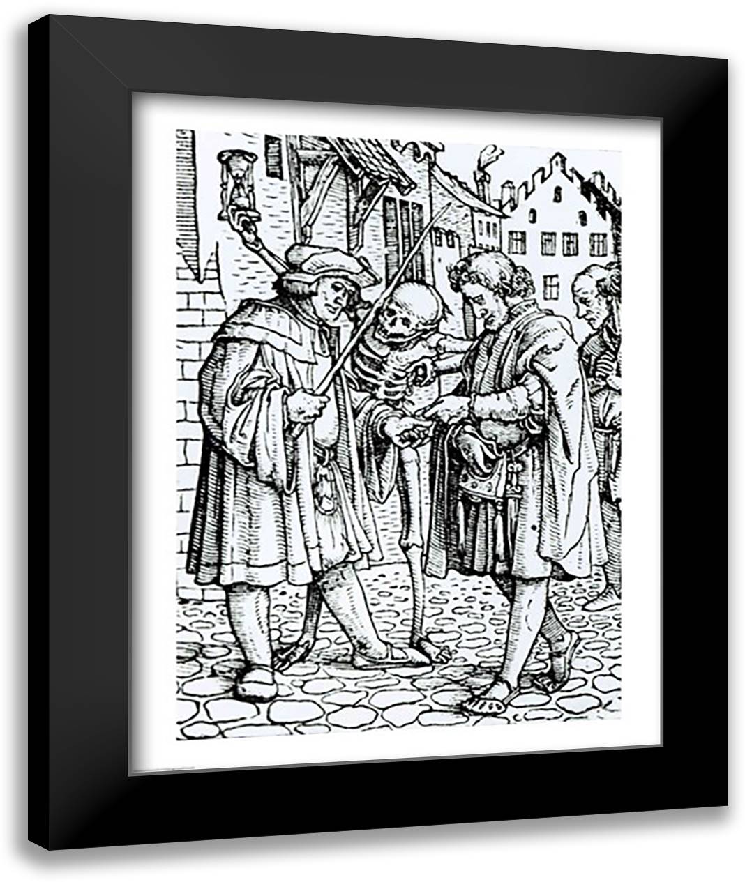 Death and the Barrister 22x28 Black Modern Wood Framed Art Print Poster by Holbein, Hans