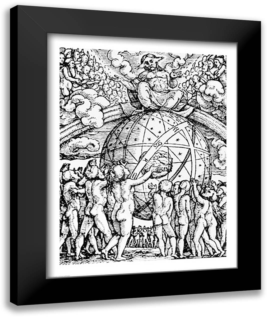The Last Judgement 22x28 Black Modern Wood Framed Art Print Poster by Holbein, Hans