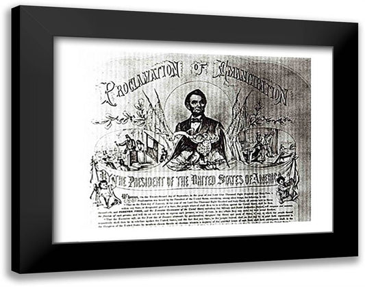 Proclamation of Emancipation by Abraham Lincoln, 22nd September 1862 28x22 Black Modern Wood Framed Art Print Poster