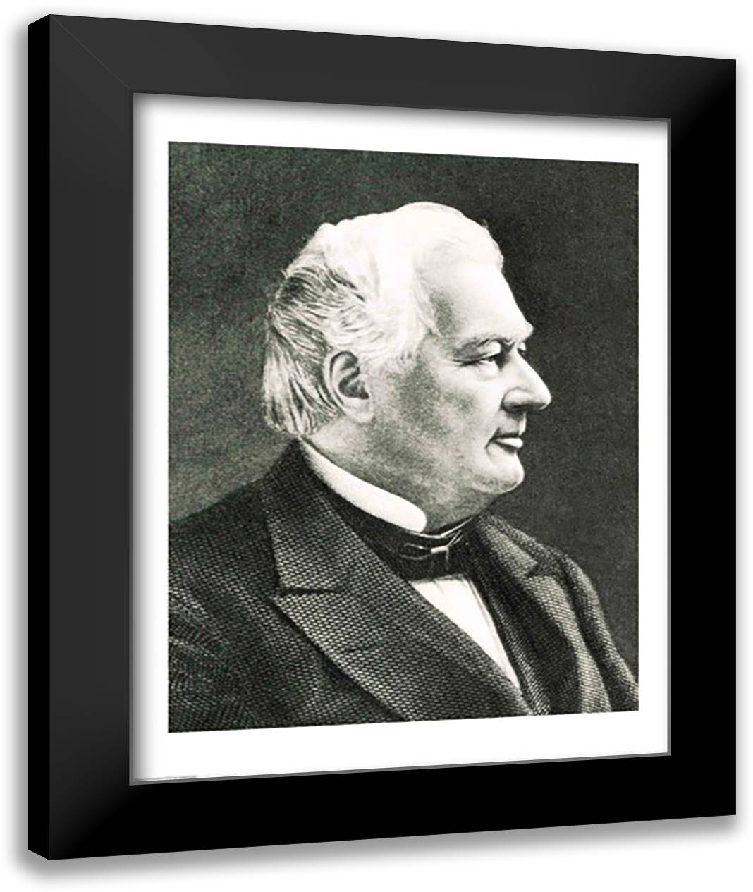 Portrait of Fillmore Millard 22x28 Black Modern Wood Framed Art Print Poster