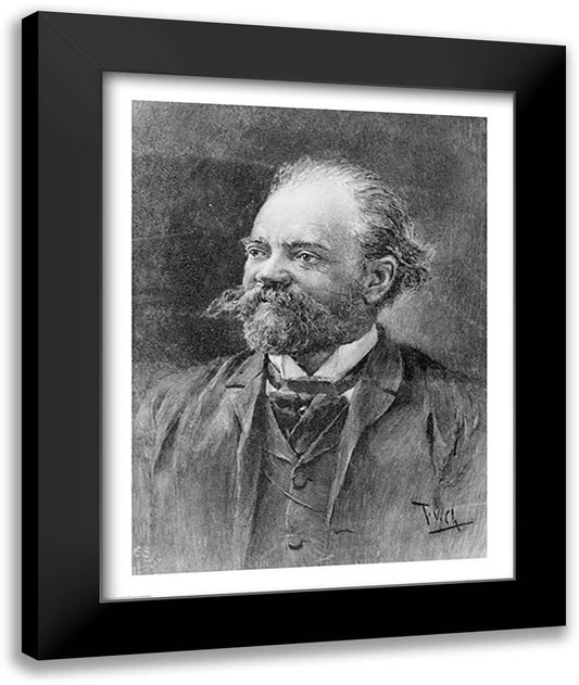 Anton Dvorak, 1894 22x28 Black Modern Wood Framed Art Print Poster