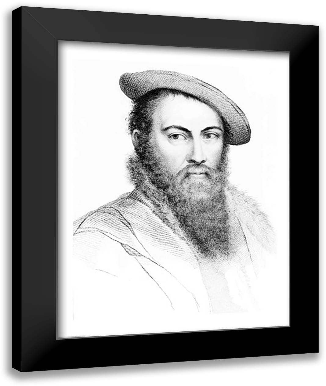 Sir Thomas Wyatt 22x28 Black Modern Wood Framed Art Print Poster by Holbein, Hans