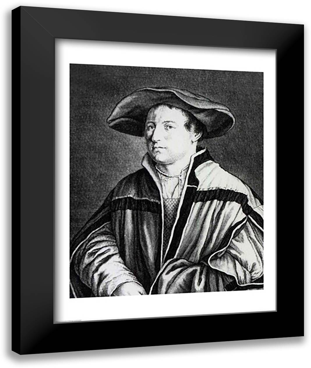 Hans Holbein the Younger 22x28 Black Modern Wood Framed Art Print Poster by Holbein, Hans