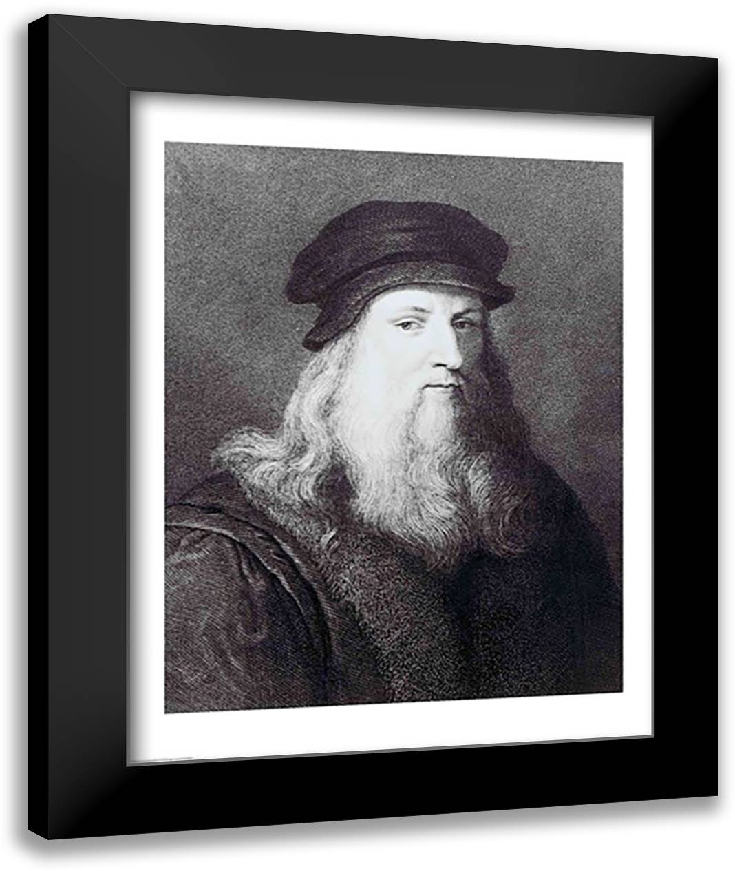 Leonardo da Vinci 22x28 Black Modern Wood Framed Art Print Poster by da Vinci, Leonardo