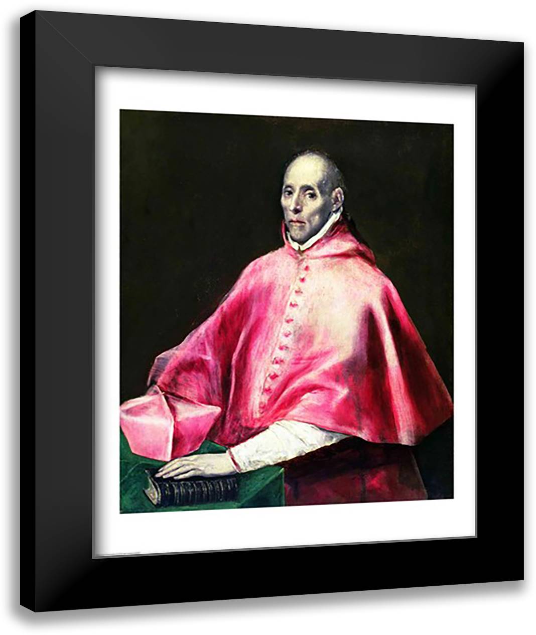 Portrait of Cardinal Juan de Tavera 22x28 Black Modern Wood Framed Art Print Poster by El Greco