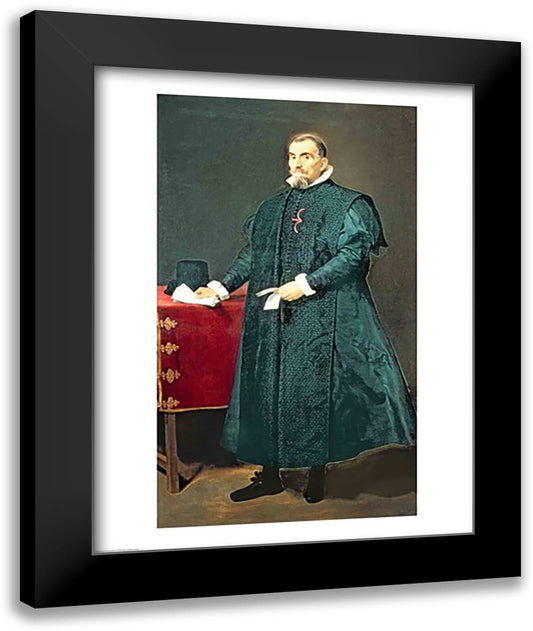 Portrait of Don Diego de Corral y Arellano 22x28 Black Modern Wood Framed Art Print Poster by Velazquez, Diego