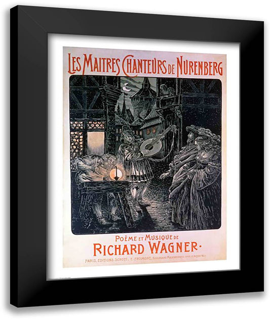 Poster advertising The Master Singers of Nuremberg 22x28 Black Modern Wood Framed Art Print Poster