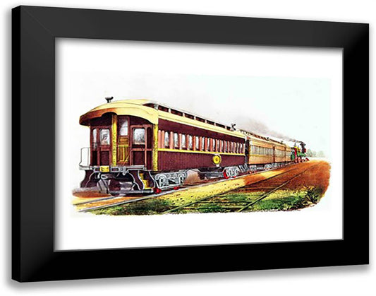 The Lightning Express 28x22 Black Modern Wood Framed Art Print Poster