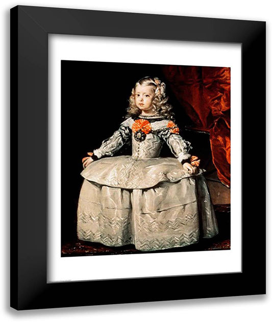 Portrait of the Infanta Margarita 22x28 Black Modern Wood Framed Art Print Poster by Velazquez, Diego