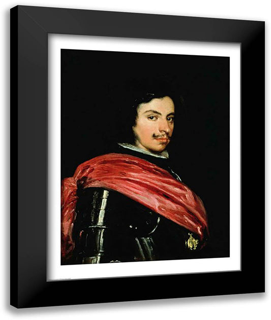 Portrait of Francesco I d'Este 22x28 Black Modern Wood Framed Art Print Poster by Velazquez, Diego