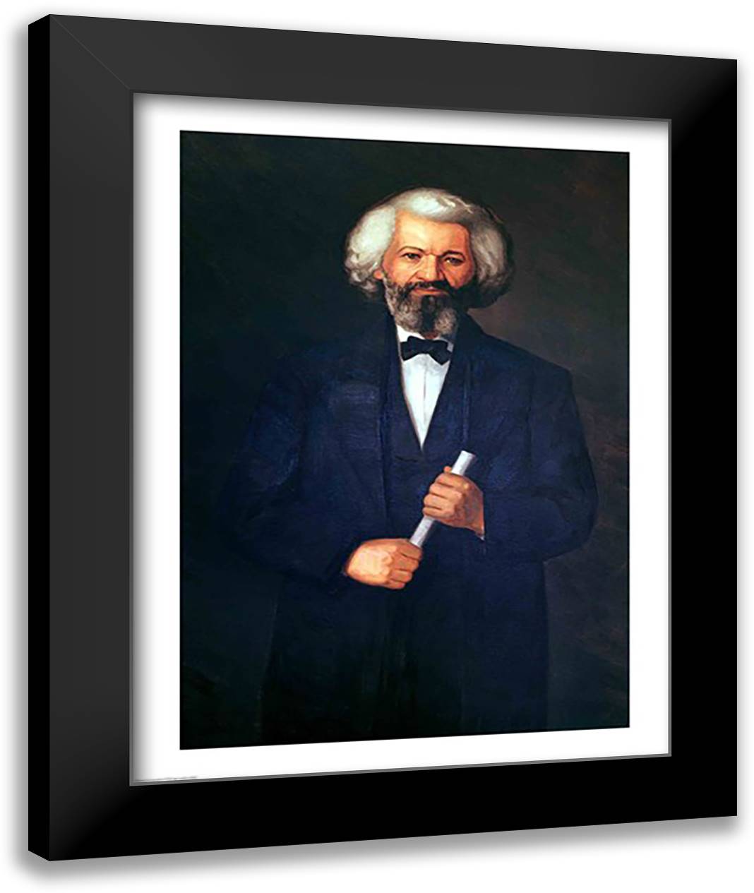 Portrait of Frederick Douglass 22x28 Black Modern Wood Framed Art Print Poster