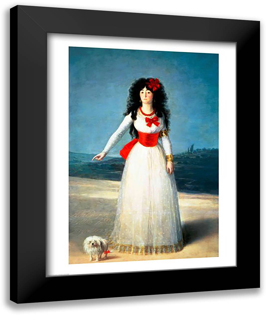 The Duchess of Alba, 1795 22x28 Black Modern Wood Framed Art Print Poster by Goya, Francisco De