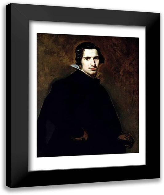 Young Spanish gentleman, c.1629 22x28 Black Modern Wood Framed Art Print Poster by Velazquez, Diego