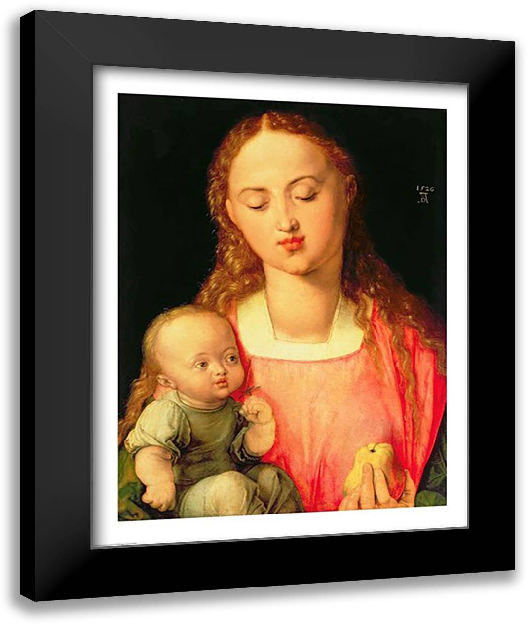 Madonna and Child 22x28 Black Modern Wood Framed Art Print Poster by Durer, Albrecht